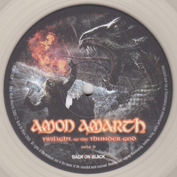 Amon Amarth Twilight Of The Thunder God, Back On Black united kingdom, LP clear
