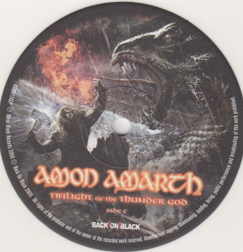 Amon Amarth Twilight Of The Thunder God, Back On Black united kingdom, LP white