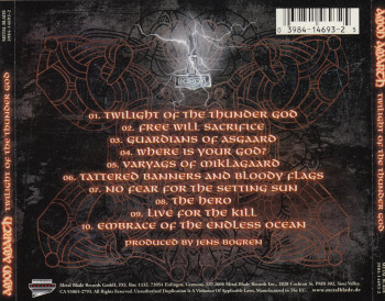 Amon Amarth Twilight Of The Thunder God, Metal Blade records europe, CD